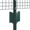 vidaXL Zaun mit Pfosten Gr&uuml;n 0,4 x 10 m Stahl und PVC