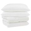 vidaXL Winterbettdecke mit Kissen 3 pcs Wei&szlig; Mikrofaser