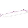 vidaXL Tischplatte 110x60x2,5 cm Rechteckig Altholz Massiv