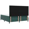 vidaXL Boxspringbett mit Matratze Dunkelgr&uuml;n 180 x 200 cm Stoff