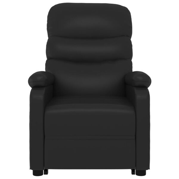 vidaXL Massagesessel mit Aufstehhilfe Schwarz Kunstleder