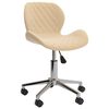 vidaXL Esszimmerst&uuml;hle 2 Stk. Drehbar Creme Samt