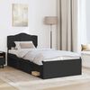 vidaXL Bettrahmen Schwarz 75 x 190 cm Massives Kiefernholz