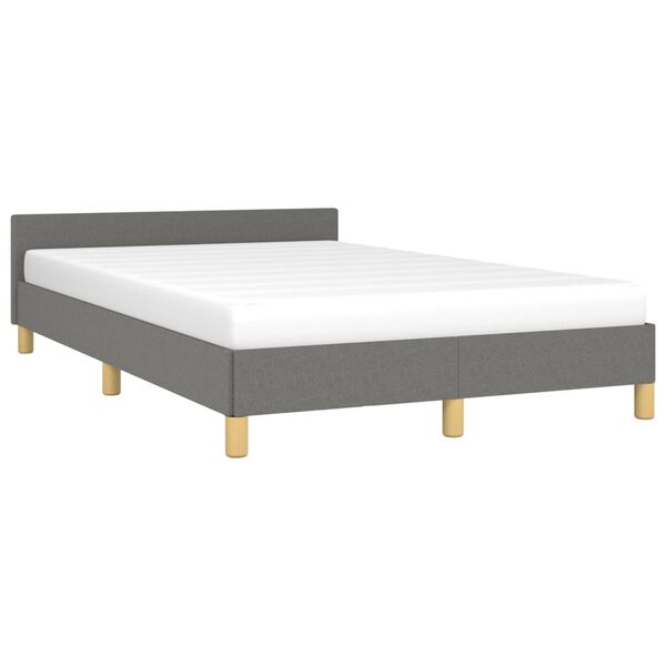 vidaXL Bettgestell ohne Matratze Dunkelgrau 120x190 cm Stoff