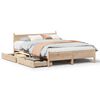 vidaXL Massivholzbett ohne Matratze 135x190 cm Kiefernholz