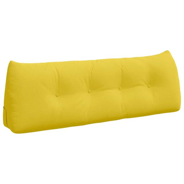 vidaXL R&uuml;cken Kissen Helles Gelb 140 x 24 x 50 cm Stoff