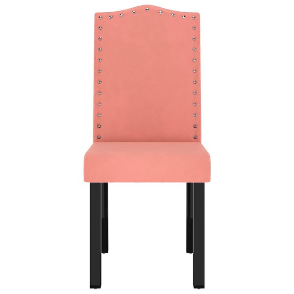 vidaXL Esszimmerst&uuml;hle 4 Stk. Rosa Samt