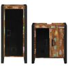 vidaXL Badezimmerm&ouml;bel-Set mit Regal 2 pcs Massives upgecyceltes Holz