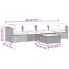 vidaXL 5-tlg. Garten-Lounge-Set mit Kissen Poly Rattan Grau