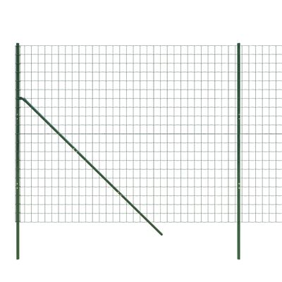 vidaXL Maschendrahtzaun Grün 1,4x10 m Verzinkter Stahl