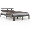 vidaXL Massivholzbett Grau 150x200 cm