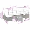 vidaXL Garten-Sofa-Set mit Kissen mit Speicher 8 pcs Beige Poly Rattan