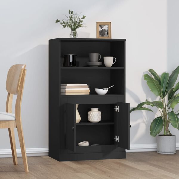 vidaXL Highboard Schwarz 60x35,5x103,5 cm Holzwerkstoff
