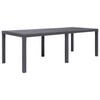 vidaXL Gartentisch Braun 220x90x72 cm Kunststoff Rattan-Optik