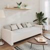 vidaXL Tagesbett mit Matratze USB Creme Stoff 90x200 cm