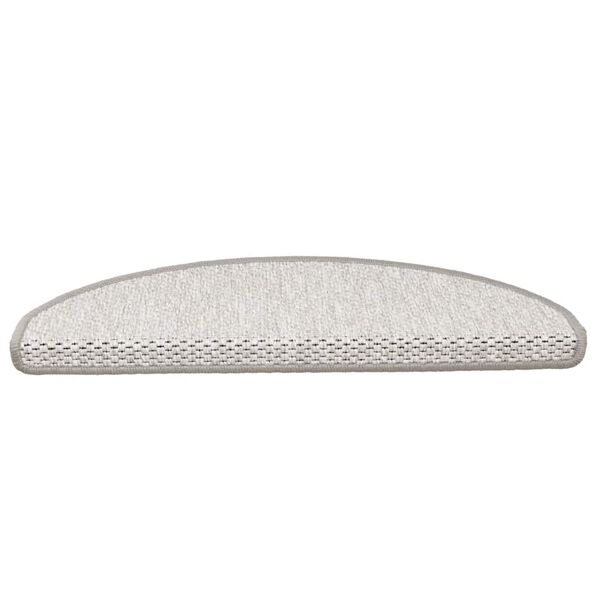 vidaXL Treppenmatten Selbstklebend Sisal-Look 15 Stk. 65x21x4 Platina