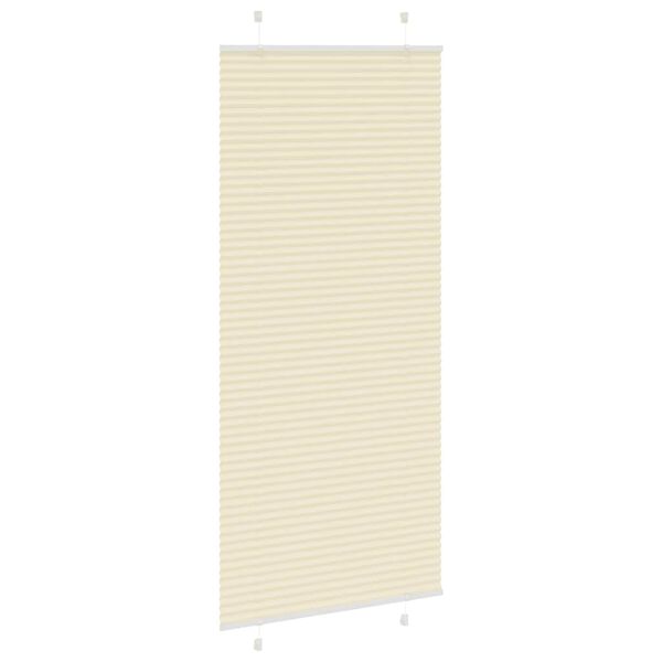 vidaXL Plissee Creme 90x200 cm Stoffbreite 89,4 cm Polyester
