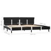 vidaXL Bettgestell mit LED Grau Kunstleder 180x200 cm
