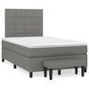 vidaXL Boxspringbett mit Matratze Dunkelgrau 120x200 cm Stoff