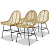 vidaXL Esszimmerst&uuml;hle 4 Stk. Natur Rattan