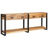 vidaXL Konsolen-Tische 2 pcs Braun 200 x 33 x 75 cm Massivholz Mango
