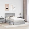 vidaXL Bettrahmen Graues Sonoma 120 x 190 cm Ingenieurs Holz