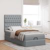vidaXL Ottoman-Bett mit Matratze Hellgrau 90x190 cm Stoff