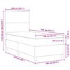 vidaXL LED Boxspringbett Hellgrau und Wei&szlig; 100 x 200 cm Cordstoff