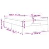 vidaXL Ottoman-Bett mit Matratze Creme 120x200 cm Stoff
