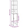 vidaXL Badezimmerschrank mit Regal Artisan-Eiche 33 x 33 x 185,5 cm