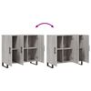 vidaXL Sideboard Grau Sonoma 90x34x80 cm Holzwerkstoff