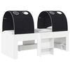 vidaXL Bett mit Tunnel 4 pcs Wei&szlig; und Schwarz Holzwerkstoff