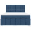 vidaXL Boxspringbett mit Matratze Blau 180x200 cm Stoff
