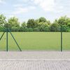 vidaXL Zaunpfosten Gr&uuml;n 50 x 1 m (16 x 16 mm Maschen) Stahl und PVC