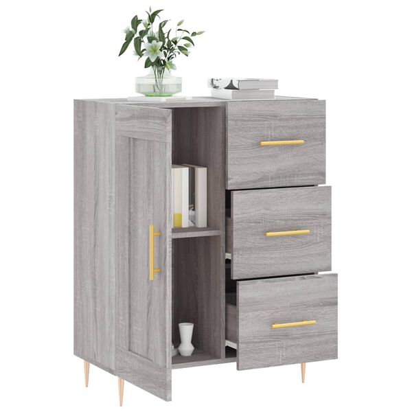 vidaXL Sideboard Grau Sonoma 69,5x34x90 cm Holzwerkstoff