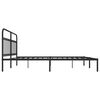 vidaXL Bettgestell mit Kopfteil Metall Schwarz 200x200 cm
