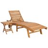 vidaXL Sonnenliege 2 Stk. Massivholz Teak Braun