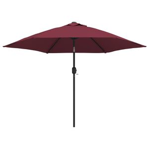 vidaXL Sonnenschirm mit Metall-Mast 300 cm Bordeauxrot