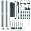 vidaXL Zaun mit Pfosten Gr&uuml;n 1 x 10 m Stahl und PVC