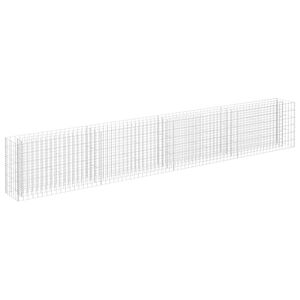 vidaXL Gabionen-Hochbeet Verzinkter Stahl 360&times;30&times;60 cm