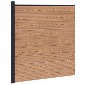 vidaXL zaunset 175 x 186 cm WPC und Aluminium Braun