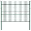 vidaXL Zaunelement mit Pfosten Eisen 1730 x 120 cm Gr&uuml;n