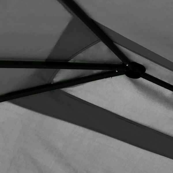 vidaXL Pavillon mit Pfostenabdeckungen 3x4x2,6 m Anthrazit 160 g/m²