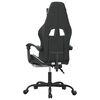 vidaXL Gaming-Stuhl mit Fu&szlig;st&uuml;tze Schwarz und Wei&szlig; Kunstleder