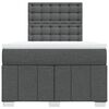 vidaXL Boxspringbett mit Matratze Dunkelgrau 120x200 cm Stoff