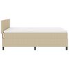 vidaXL Boxspringbett Hellgrau und Wei&szlig; 140 x 200 cm Cordstoff