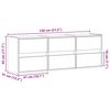 vidaXL TV-Wandschrank mit LED-Beleuchtung Weiß 130x31x45 cm
