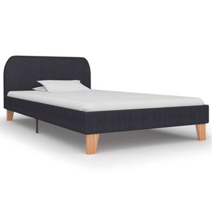 vidaXL Bettgestell Dunkelgrau Stoff 90&times;200 cm