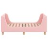 vidaXL Kinderbettgestell mit Kopfteil Rosa 70 x 140 cm Schafstoff