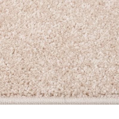 vidaXL Teppich Kurzflor 80x150 cm Dunkelbeige